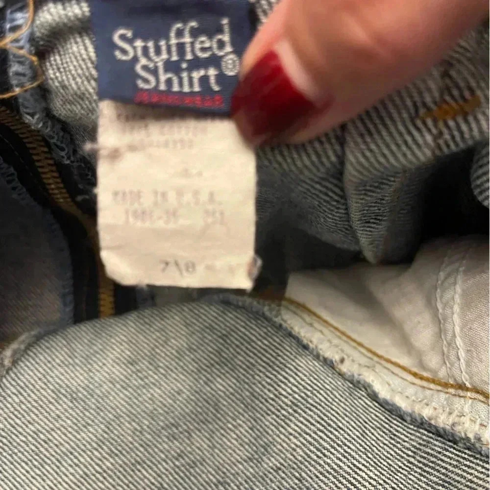 Denim Midi Skirt vintage Stuffed Shirt yoked 7/8 - Picture 3 of 5